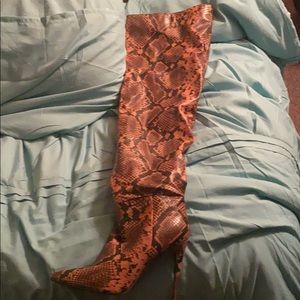 Steve Madden High snakeskin printed boots